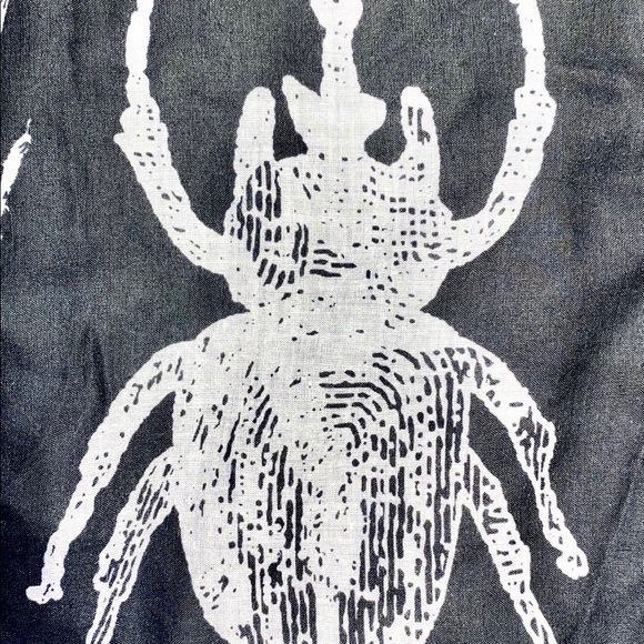 Long Scarf with Scarabs along both ends Unique - Picture 2 of 6